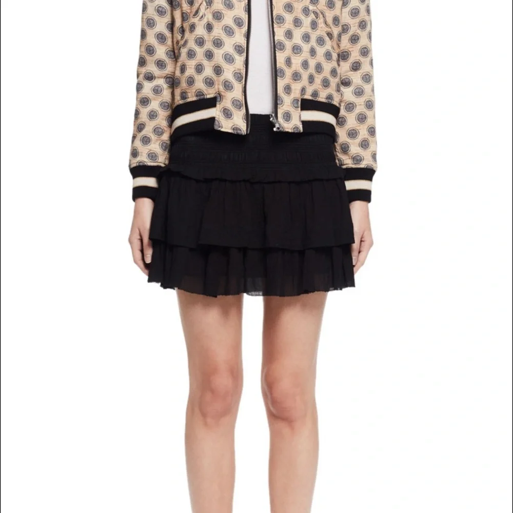 Isabel Marant Etoile Kamelie Tiered Voile Mini Skirt - Black - Picture 1 of 6
